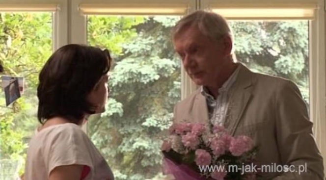 M jak miłość odc. 1081. Zbyszek Filarski (Andrzej Precigs), Kinga (Katarzyna Cichopek) - na planie M jak miłość