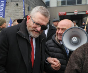 Grzegorz Braun po rozprawie