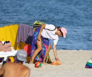 Anna Czartoryska-Niemczycka na plaży