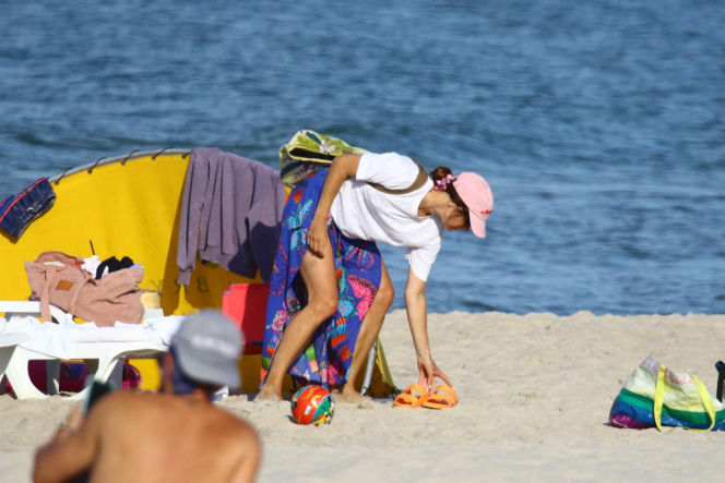 Anna Czartoryska-Niemczycka na plaży