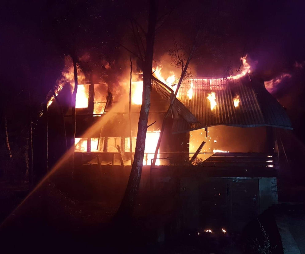 pożar domu w Warszawie