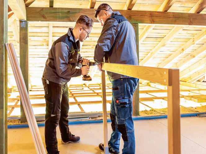 Balustrada schodów strychowych