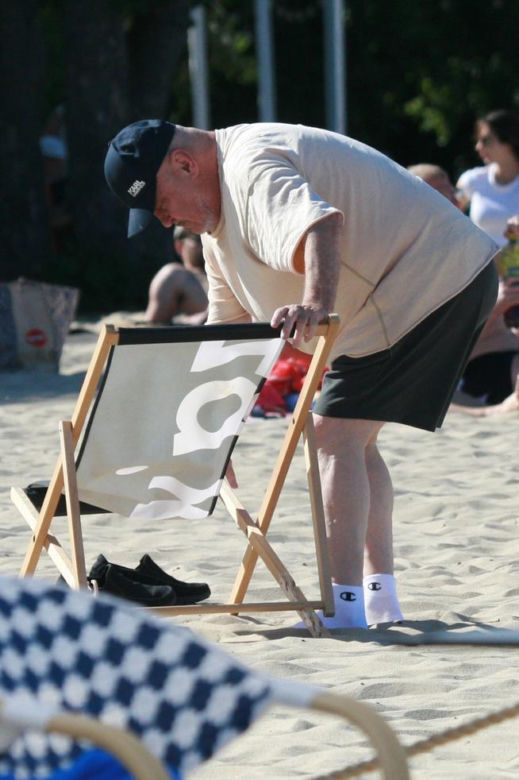 Marian Lichtman na plaży