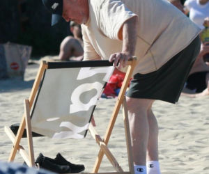 Marian Lichtman na plaży