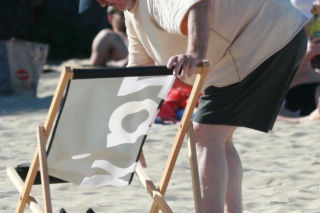 Marian Lichtman na plaży