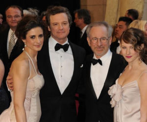 Livia Giuggioli, Colin Firth, Steven Spielberg z córką Sashą Spielberg