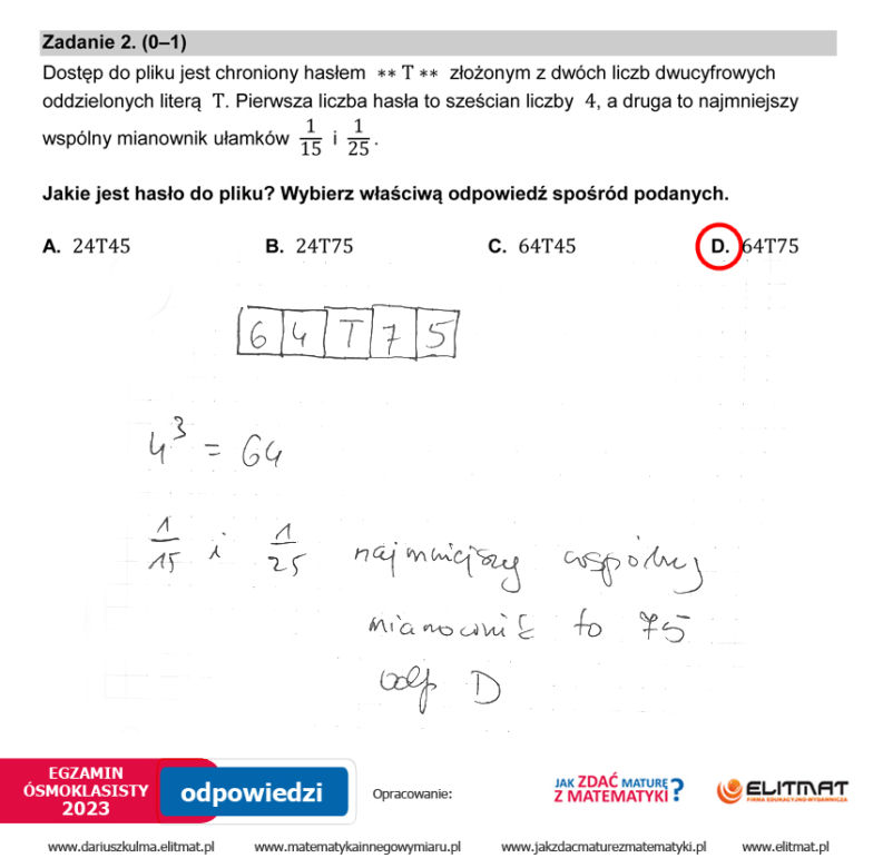 Egzamin ósmoklasisty 2023: matematyka. Zadania, arkusze CKE i odpowiedzi z matematyki [24.05.2023]