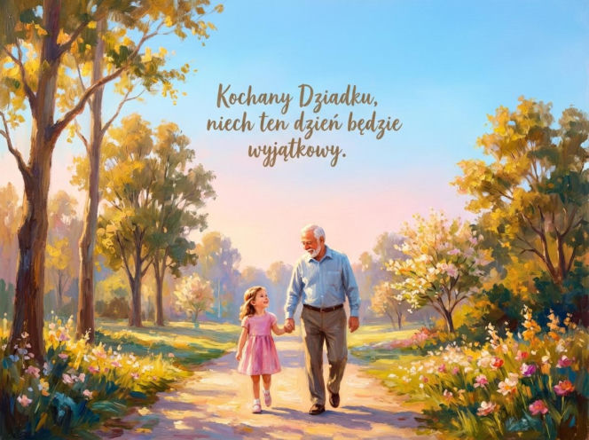 Kartka z życzeniami na Dzień Dziadka 2026