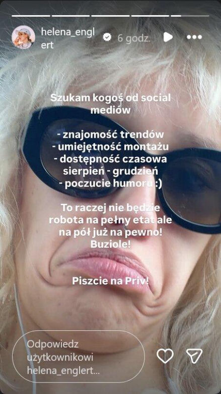 Helena Englert zatrudnia! Ma konkretne wymagania, ale jednego nie ujawniła