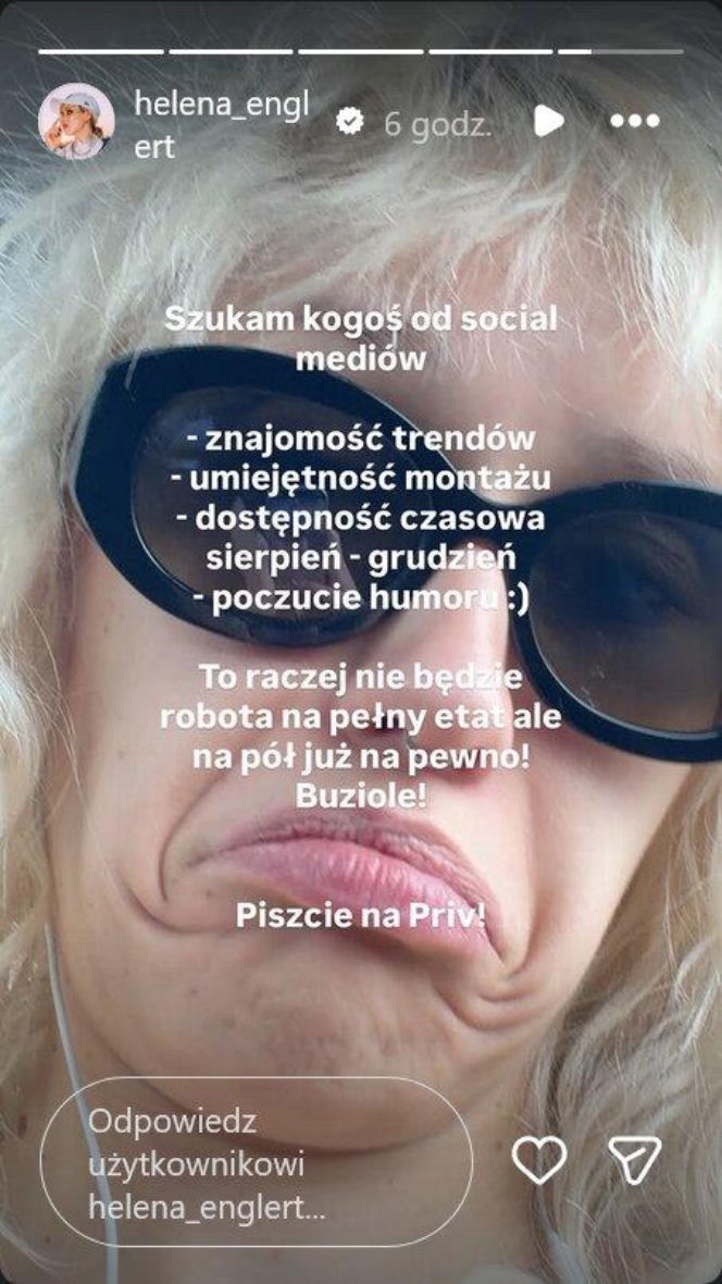 Helena Englert zatrudnia! Ma konkretne wymagania, ale jednego nie ujawniła
