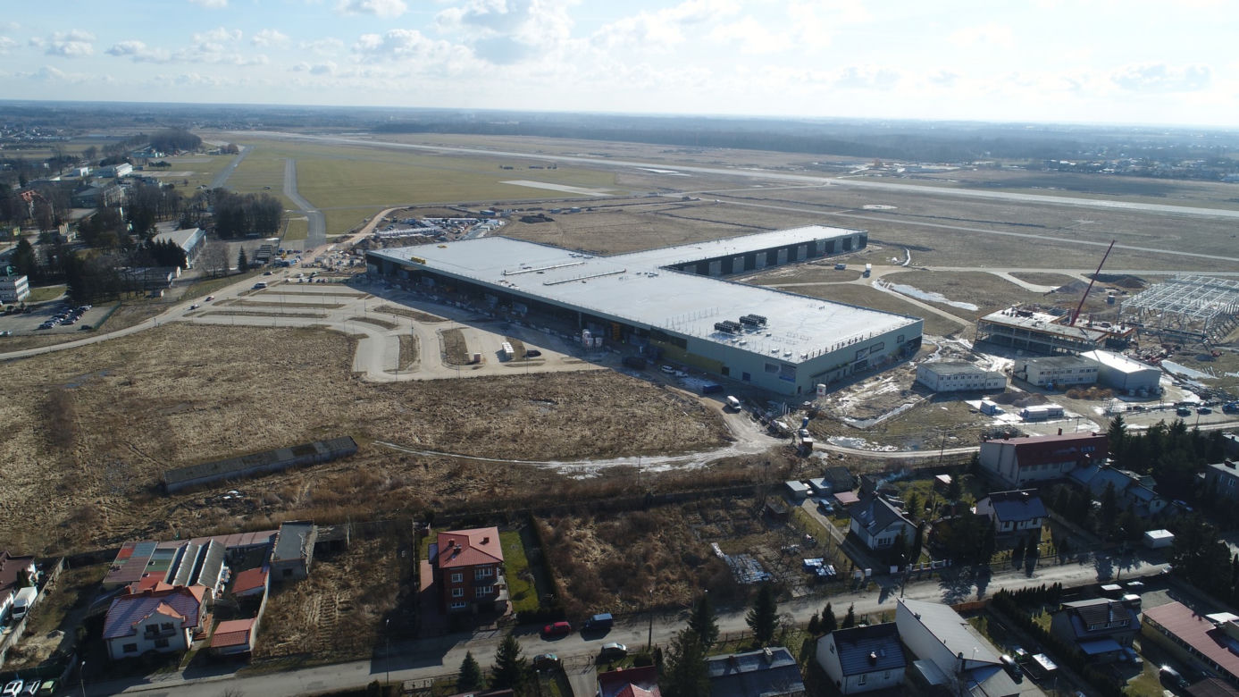 Postępy na budowie lotniska w Radomiu - marzec 2021