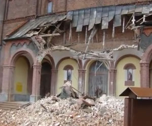 LUTUTÓW: zawaliła się ściana kościoła