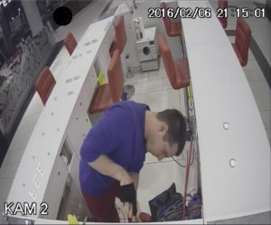 Rozpoznajesz tego mężczyznę? Ukradł kasetkę z pieniędzmi