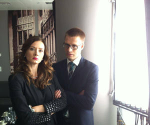 Przyjaciółki 4 sezon. Anita Sokołowska (Zuza), Marcin Korcz (Dagmar) na planie 