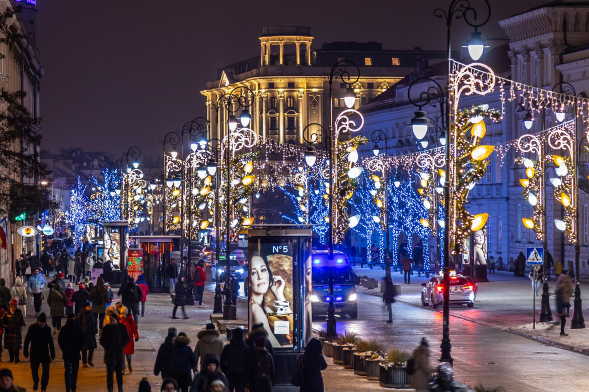 Iluminacja świąteczna 2023 w Warszawie - zdjęcia