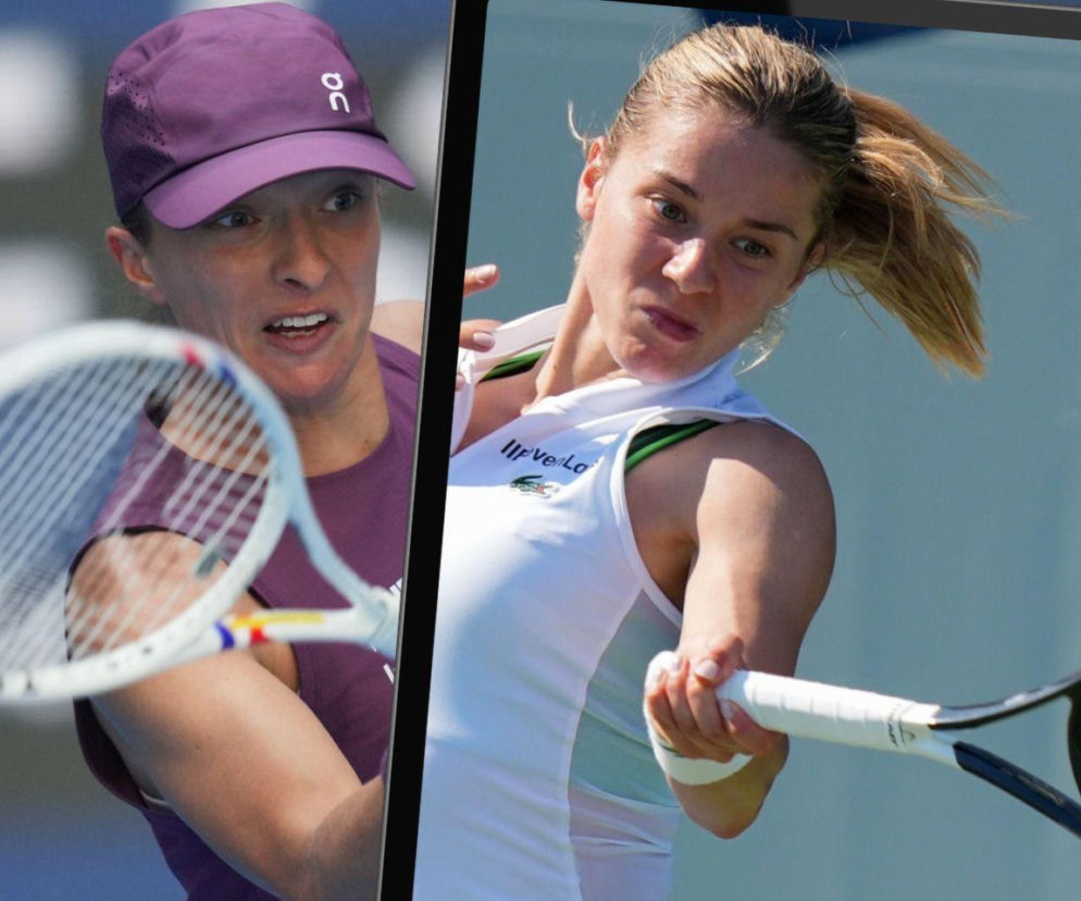 Iga Świątek i Maja Chwalińska podczas gry w tenisa. O polskim półfinale w Wuhan przeczytasz na SE Supersport.