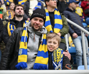 Arka Gdynia - Widzew Łódź: Zdjęcia kibiców i zawodników z meczu 25. kolejki PKO BP Ekstraklasy