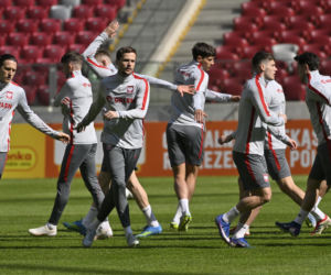 Trening reprezentacji Polski przed meczem ze Szwecją