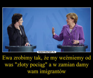 Złoty pociąg Kopacz Merkel