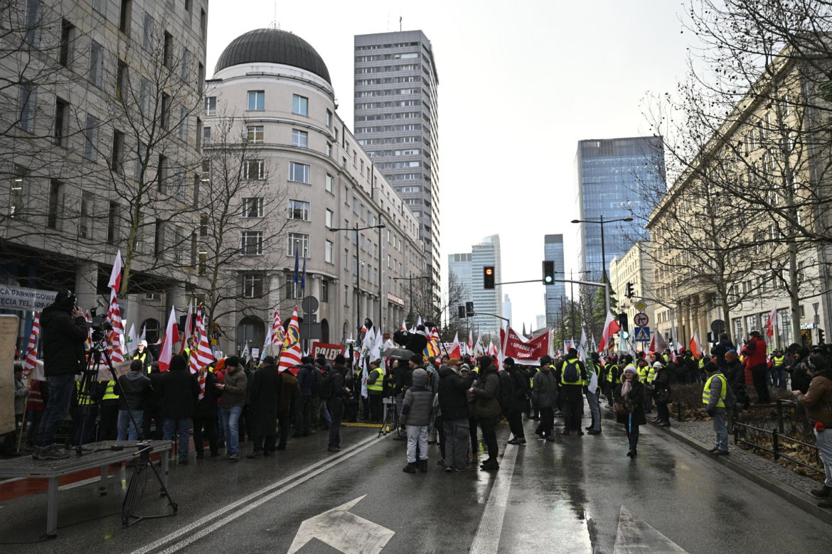 Rolniczy protest w Warszawie