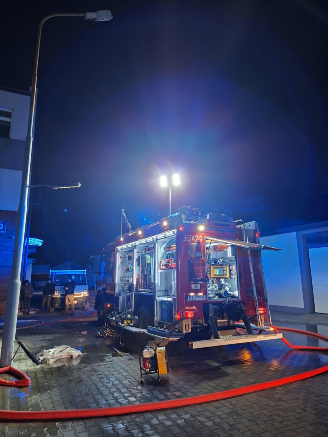 Pożar hali magazynowej przy ul. Kochanowskiego w Tarnowie