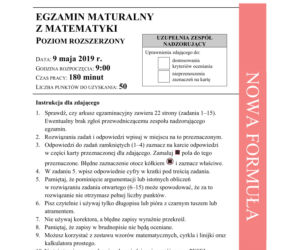 ARKUSZE CKE - Matura matematyka - poziom rozszerzony 2019 - co było na maturze z matematyki?