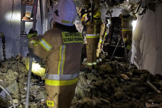 Pożar domu w Gostyniu