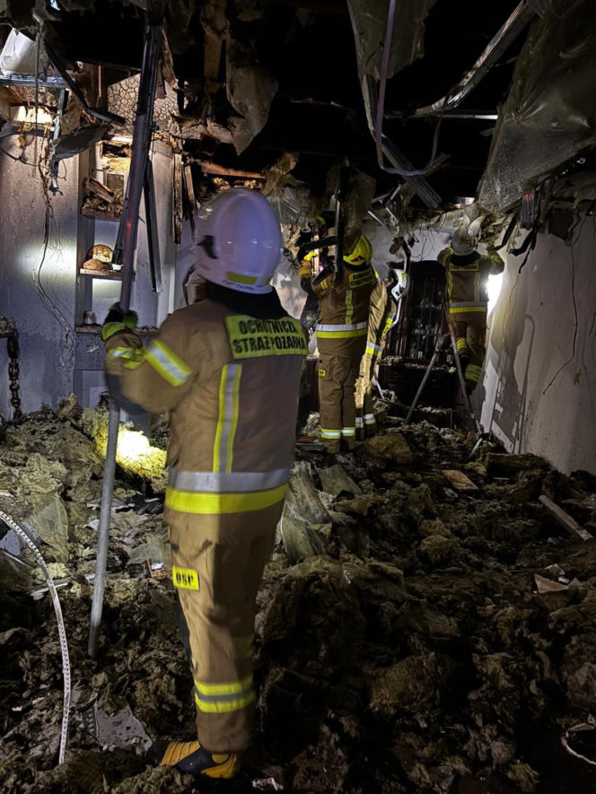 Pożar domu w Gostyniu