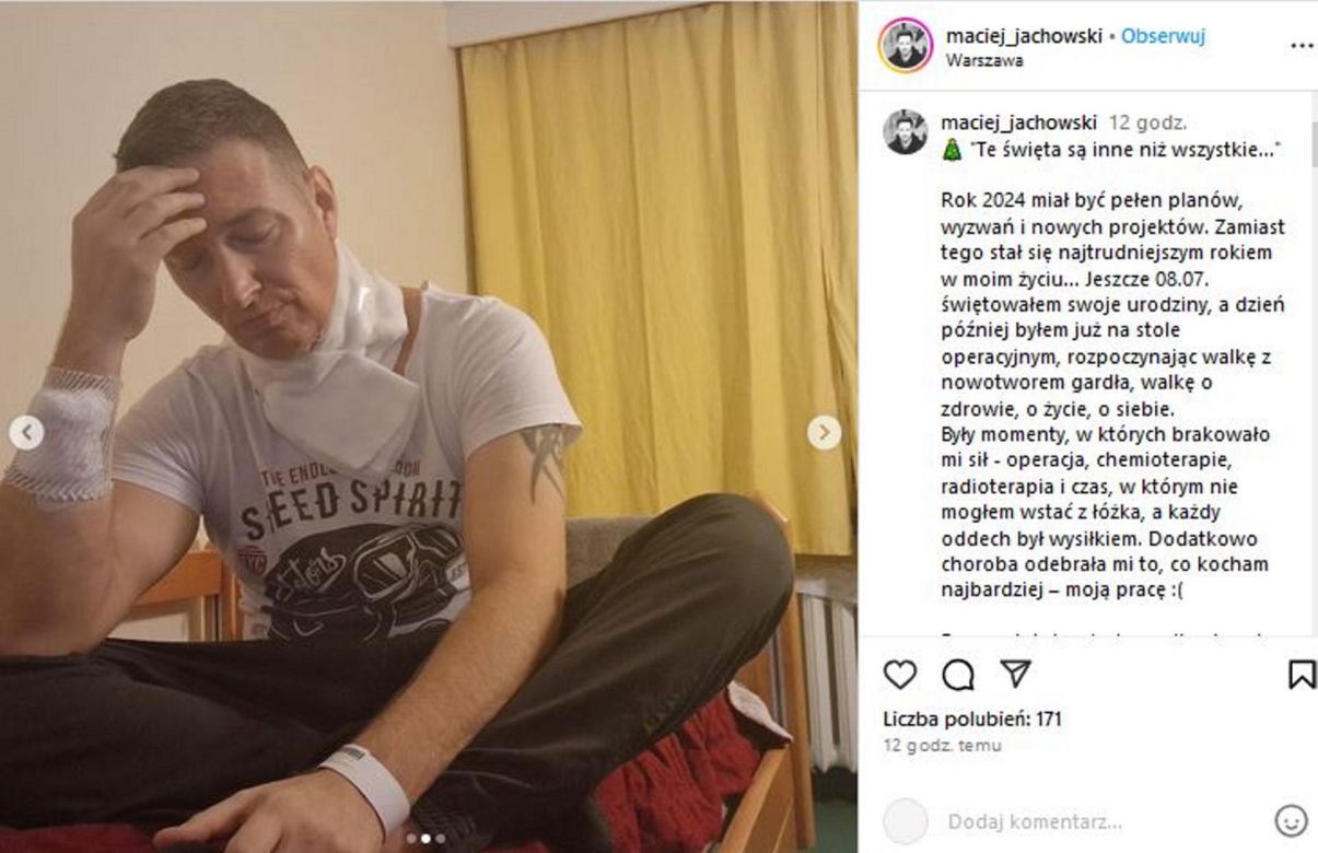 Maciej Jachowski zmaga się z poważną chorobą