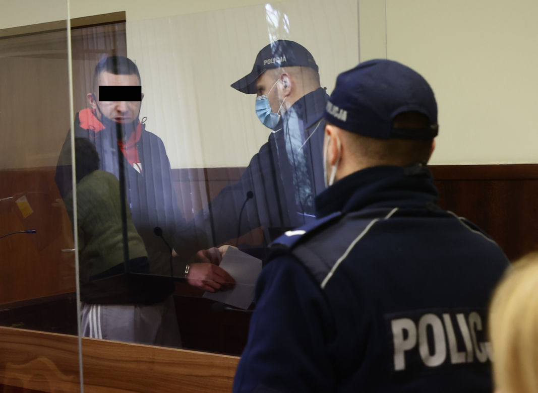 Tomasz S. został doprowadzony na ogłoszenie wyroku z aresztu na Służewcu gdzie przesiedział już prawie dwa lata