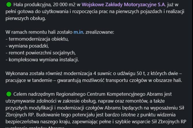 Regionalne Centrum Kompetencyjne Abrams w pełni gotowe