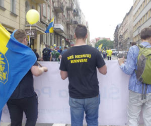 Obrazki z marszu górnośląskich autonomistów