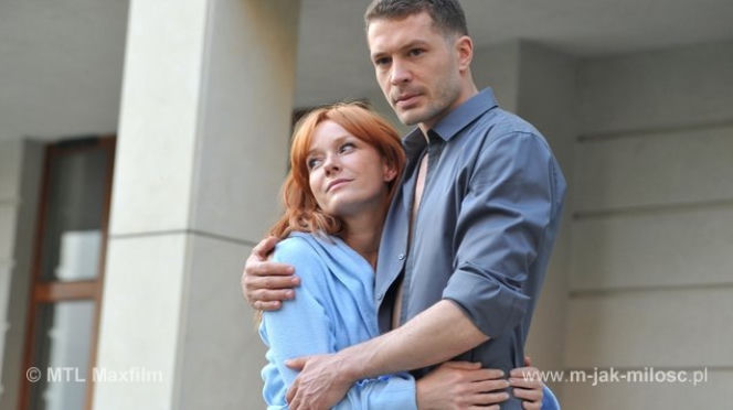 M jak miłość odc. 1082. Tomek (Andrzej Młynarczyk), Agnieszka (Magdalena Walach)