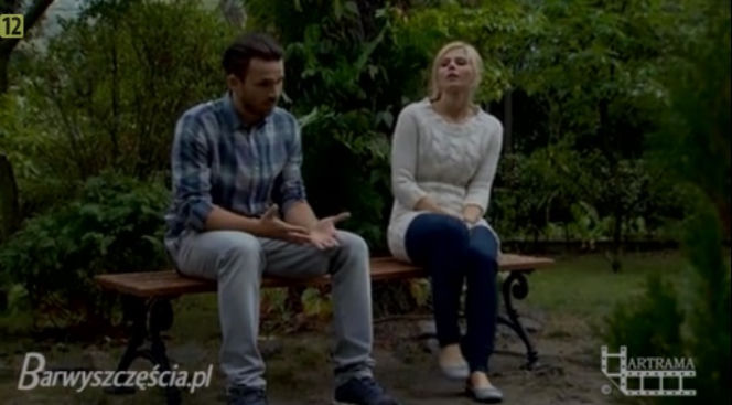 Barwy szczęścia odc. 1051. Iwona Korycka (Izabela Zwierzyńska), Alek (Krzysztof Wach)