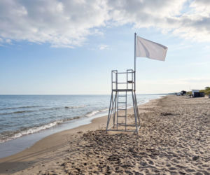 Sinice Chłopy. Czy w Chłopach można się kąpać 03.08? Flaga, warunki pogodowe