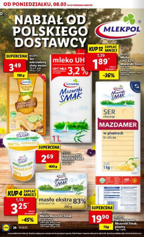 Nabiał od polskich dostawców