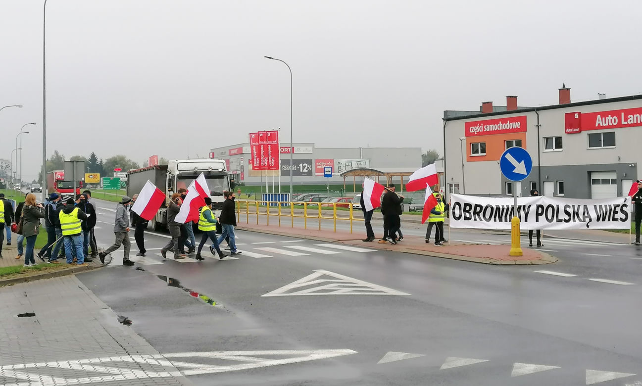 Protest rolników w Iławie 21.10.2020