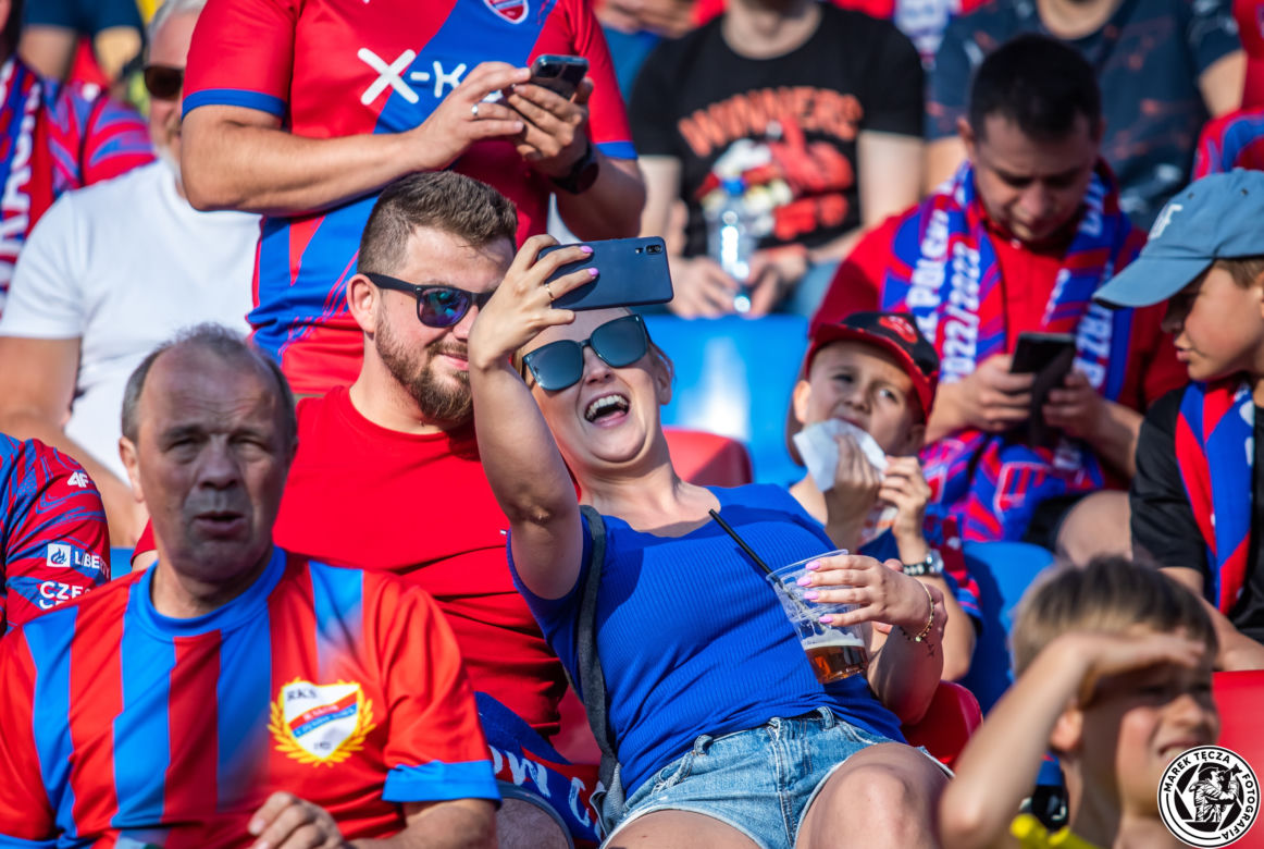 Kibice podczas meczu Raków Częstochowa - Jagiellonia Białystok 