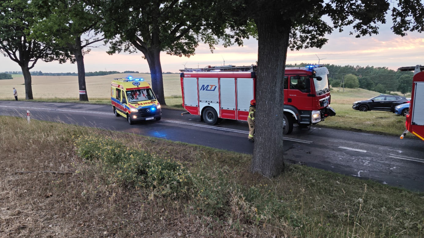 Wypadek w pobliżu Drawska Pomorskiego 