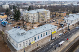 Sinfonia Varsovia w Warszawie podczas budowy