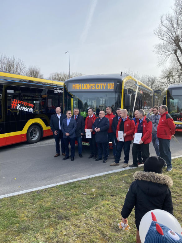 Prezentacja elektrycznych autobusów w Kraśniku