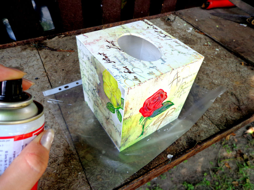 Chustecznik decoupage