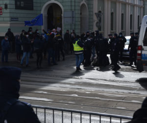 Bydgoszcz: Wielka awantura podczas wystąpienia Andrzeja Dudy
