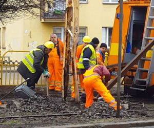 Wykolejenie tramwaju na ul. Dubois