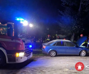 Pożar samochodu na os. Albertyńskim w Krakowie