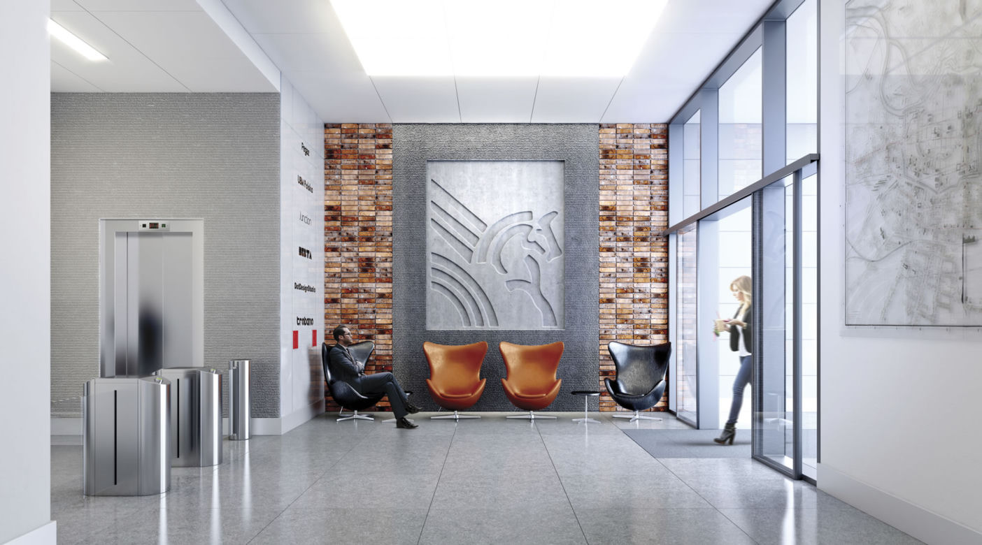 Lobby w jednym z biurowców PEGAZ Times II we Wrocławiu
