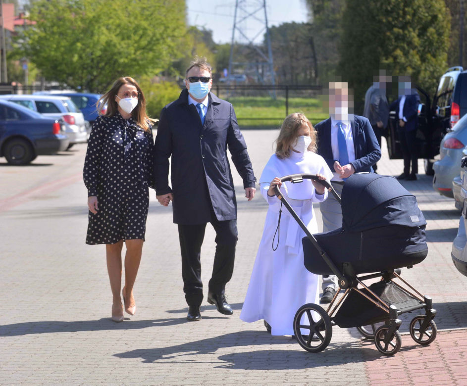 Kurski na komunii synka