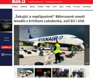 Media zagraniczne piszą o porwaniu samolotu przez Łukaszenkę 