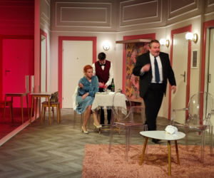 Spektakl Prezent urodzinowy w Teatrze Żeromskiego w Kielcach - próba