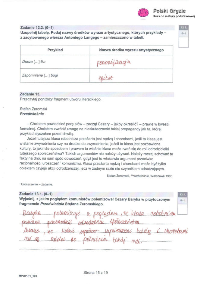 Matura 2026 z języka polskiego: odpowiedzi do wszystkich zadań z arkusza CKE 4.05.2026